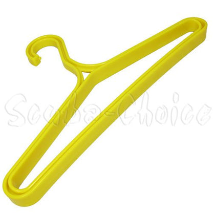 Scuba Choice Wetsuit & Drysuit Hanger – Heavy-Duty Hanger for BCD, Wetsuits & Scuba Gear Storage, Drying & Organization - color: Yellow (Wide-shoulder)