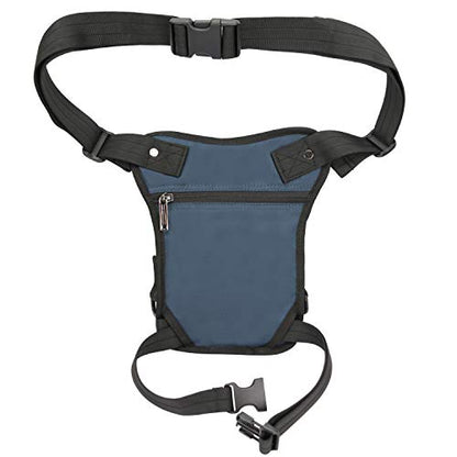 Waterproof Airsoft Tactical Drop Leg Pouch Bag Panel Motorcycle Bag - color: B-Navy