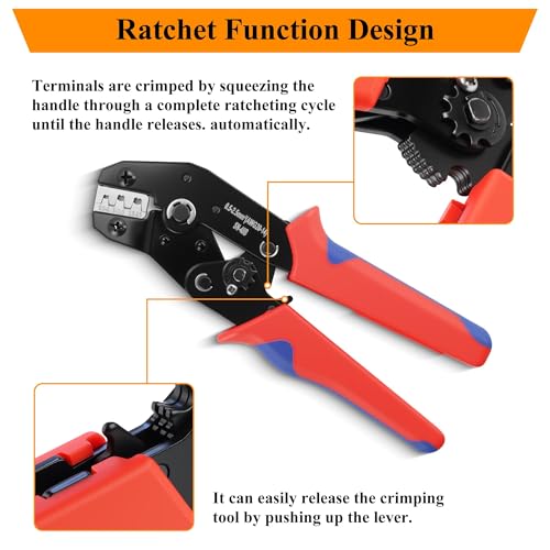 808PCS 50Sets Waterproof Automotive Electrical Connectors Plug Kit Wire Connectors 1 to 6 Pin with Ratcheting Crimper Pliers Fit 16-22 AWG Wire Car Truck Motorcycle Boat Marine