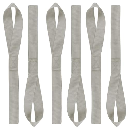 PATIKIL 12"x1" Soft Loop Tie Down Straps, 6Pcs 220lb Load Capacity 1100lb Breaking Strength Strap Loops for Securing ATV UTV Motorcycles Bikes Cargo, Grey - color: Grey, size: 12"x1"