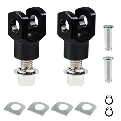 Motorcycle Foot Pegs Mount Supports Compatible with Harley Softail FX FXST FXR Low Rider Sport Glide Footrest Mounting Clevis Hardware Kit (Black) - color: Black