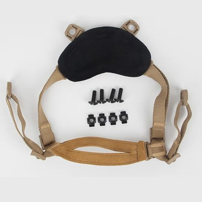 ATAIRSOFT 4 Points Helmet Accessory Retention System Chin Strap with Bolts and Screws for Fast Tactical Airsoft MICH IBH Helmet (Mich DE)