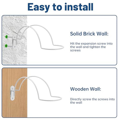 4 Pcs Helmet Holder Wall Mount, Wall Mounted Motorcycle Helmet Hook Rack with Screws for Equestrian Motorcycle Hat Rack (White) - color: White