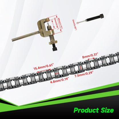 T8F Chain 134 Link Drive Chain Breaker Compatible with SYX Moto 50cc Dirt Bike Mototec SSR X-pro Coolster 47cc 49cc 2 Stroke Engine Pocket Rocket Pit Bike Mini ATV Quad 4 Wheeler Go Kart Parts - color: A-Silver