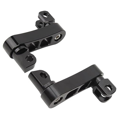 Foot Peg Highway Bracket for Motorcycles Adjustable 360 Degree Rotation Foot Peg Extension Bracket Compatible with Male Mount - color: Black