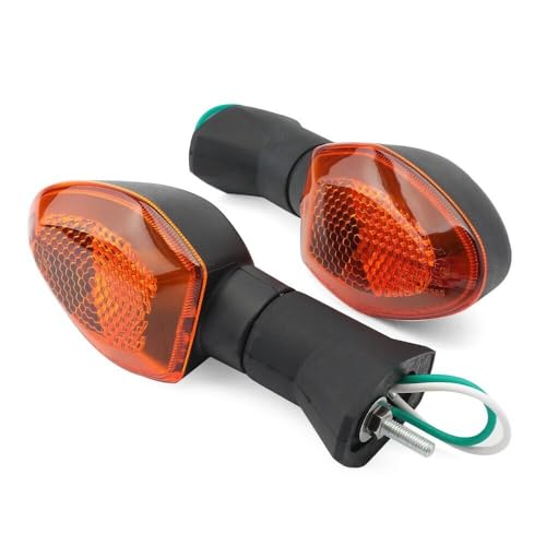 Motorcycle Turn Signals - Amber Light,12V, Halogen Indicator Light Waterproof Yellow Lens Fits SUZUKI DR 200X Z400 /DRZ 400S /GSX-S 750Z /GSX 1250FA SV 650X DL650 /V-Strom 650 (Pair) - color: Yellow