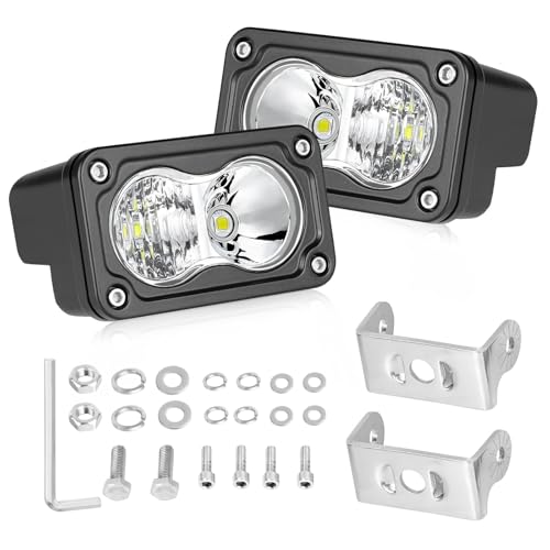 LED Pods, AKD Part 3 Inch CREE LED Off Road Driving Lights 40W Spot Flood Combo Small Ditch Light Fog Lights Pods 2 Packs for Truck Motorcycle SUV UTV ATV Dirt Bike Surron - color: White