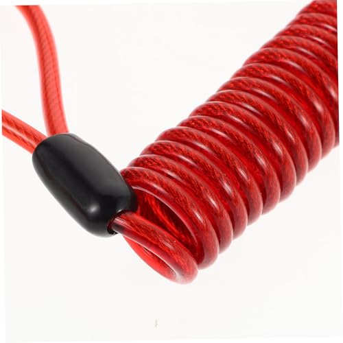 4pcs Motorcycle Brake Lock Reminder Cable Durable Security Wire Rope for Helmet Baggage Bike Accessories Lightweight Robust Theft Protection Red Orange