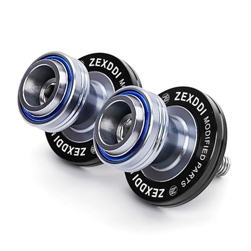 8MM Universal Fit For GSXR 600 750 1000 GSXS 750 Ninja 500 650 ZX6R ZX10R Z650 Z900 CBR 600RR 1000RR S1000RR CNC Motorcycle Swingarm Spools Sliders Stand Screws (Blue) - color: Blue