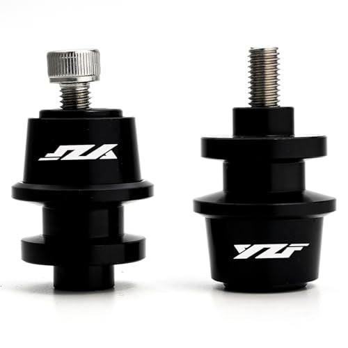 Compatible with 2025 R7 YZF R7 2026 R9 YZF R9 YZF R1 R1M R3 R6 S R25 R15 R125 Motorcycle CNC M6 Swingarm Spool Sliders Stand Screws Slider (Black) - color: Black