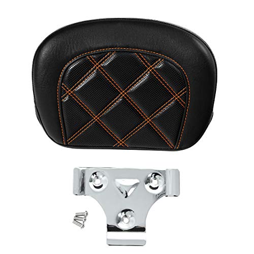 Detachable Sissy Bar Backrest Pad Fits For Harley 1997-2023 Touring Road King Tri Glide Street Glide Road Glide Electra Glide 2018-2023 Softail Slim FLSL Low Rider FXLR - color: Style F# 1