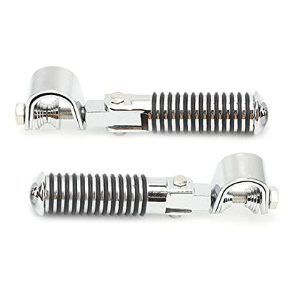 Universal Stainless Steel Motorcycle Foot Pegs Replacement for 1 Inch Engine Guards Foot Rests Mounting on Tubing