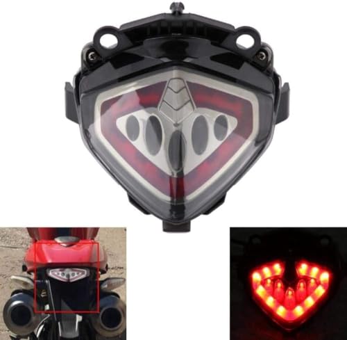 MZS Motorcycle Tail Light, LED Integrated Turn Signal Blinker Clear Compatible with CBR500R CBR 500R CB500F CB500X 2013-2015 - size: CBR500R/CB500F/CB500X