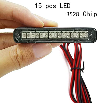 1Pcs 15 Red Leds Led License Plate Light,Motorcycle Brake Light,Tail Light,Side Marker Light,Signal Warning Running Light for Motorcycle Scooter Bike ATV Car RV SUV - size: 15led/Red