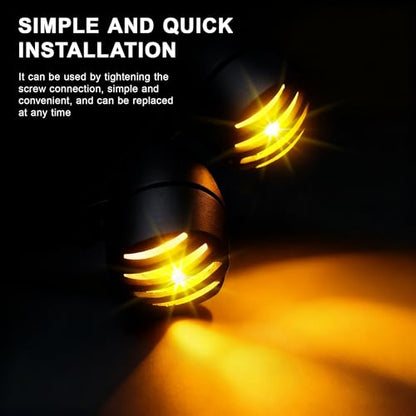 XINDELL LED Motorcycle Turn Signals - 2 Pack Universal Bullet Blinkers for Harley Davidson, Yamaha R3, Honda Shadow, and Cruisers, 3-Wire Rear Mount Signal Lights Kit for Motorcycles, Bobbers, Bikes