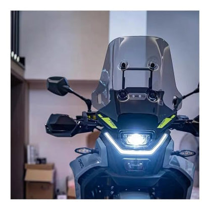 WindScreen Front Screen Wind Deflector Motorcycle Windshield Acrylic Windshield for CF&Moto 450 MT CF 450MT MT450 Front Windshield 450MT Heightened Windshield - color: 55 Gray