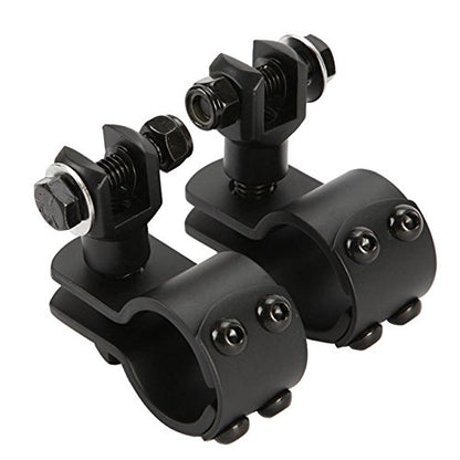 INNOGLOW 32mm 1-1/4" Highway Foot Peg Clamps - Heavy Duty Billet Aluminum Motorcycle Footpeg Bracket Mounts Fit for Engine Guard Frame Tube Harley Honda Yamaha Kawasaki ATV UTV