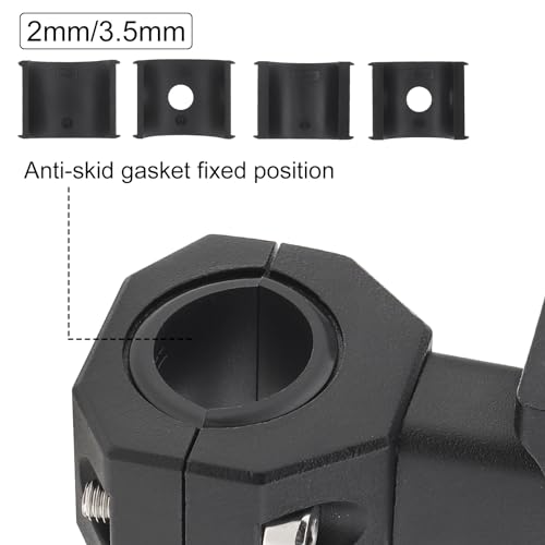 Windance 2pcs Light Bar Mounting Bracket,Aluminum Alloy Clamp for Driving Fog Auxiliary Lights Sotlight , 360 Degree Adjustment Horizontal Bull Bar Tube Clamp Mounting Bracket