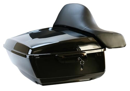 YHMOTO 13.7" King Tour Trunk+Around Backrest+Luggage Rack Fit for Harley Davidson Touring Road King, Road Glide, Street Glide,CVO 2014-2026 (Set A) - color: Set A