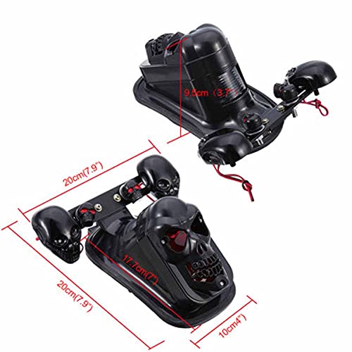 Motorcycle Skull Tail Light Integrated Turn Signal Skull Shape Black Casing Amber LED Brake Taillight Led Lights Fit for Har-ley - color: Black 4