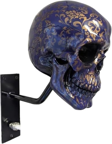 Skull Helmet Holder Wall Mount – Durable Helmet Stand for Motorcycle Gear – Adjustable Storage Rack for Home, Garage & Bikers,1,G - color: G
