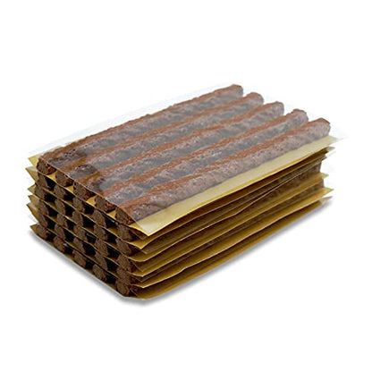 CKAuto 30pcs 4" Brown Tire Repair Strings, Automotive Tool Tire Repair Plugs for Tubeless Off-Road Tires Car, Bike, ATV, UTV, Wheelbarrow, Mower - color: Brown, size: 4" x φ0.236" 30pcs