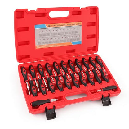 23PCS Universal Terminal Release Kit, Wire Connector Removal Pin Electrical Terminal Removal for Most American Domestic and Imported Vehicles - size: 23PCS