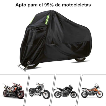 Motorcycle Cover Waterproof Motorbike Cover All Season 190T Durable Night Reflective Snow Cover with Lock-Holes & Storage Bag Vehicle Cover for Outdoor 116 x 55 x 43 inches - size: 116 x 55 x 43 inches