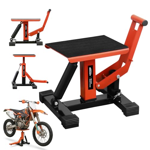 SEKAM Dirt Bike Stand, 1200 LBS Hydraulic Motorcycle Lift Jack with Safety Lock, Heavy-Duty Motorcycle Lift Stand for Maintenance & Repair