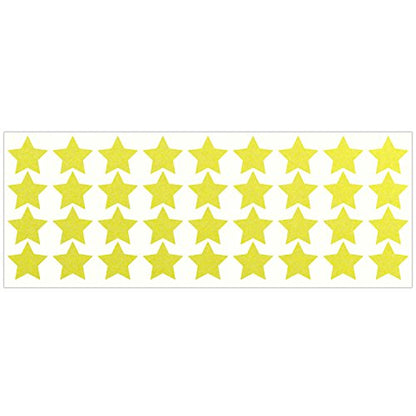 LiteMark Reflective Lemon Yellow 1 Inch Stars Sticker Decals for Helmets, Bicycles, Strollers, Wheelchairs and More - Pack of 36 - color: Lemon Yellow