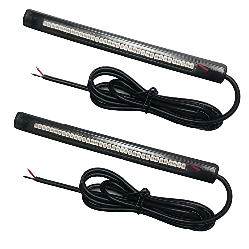 2Pcs 6in 3528 PVC Amber Led Strip 36LED Motorcycle Turn Signal Light Tail Light Flexible LED Strip Light Universal for Motorcycle ATV UTV SUV Golf Cart Car Snowmobile