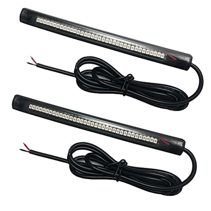 2Pcs 6in 3528 PVC Amber Led Strip 36LED Motorcycle Turn Signal Light Tail Light Flexible LED Strip Light Universal for Motorcycle ATV UTV SUV Golf Cart Car Snowmobile