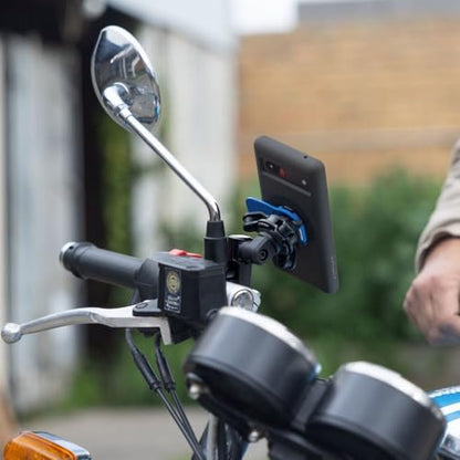 Quad Lock Brake/Clutch Motorcycle Phone Mount with Vibration Dampener and MAG Phone Case for iPhone 12/12 Pro - size: iPhone 12/12 Pro