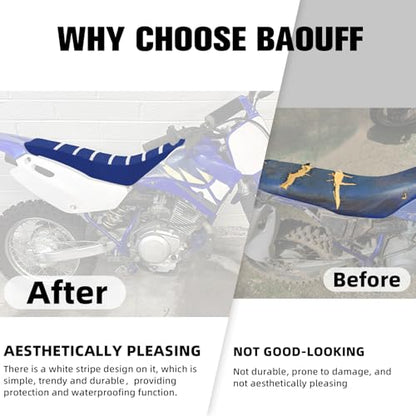 Dirt Bike Seat Cover,Universal Motorcycle Cushion Grip Guard for Most Dirtbike Ebike Like YZ TTR WR PW 50 80 85 125 250-Blue - color: Blue