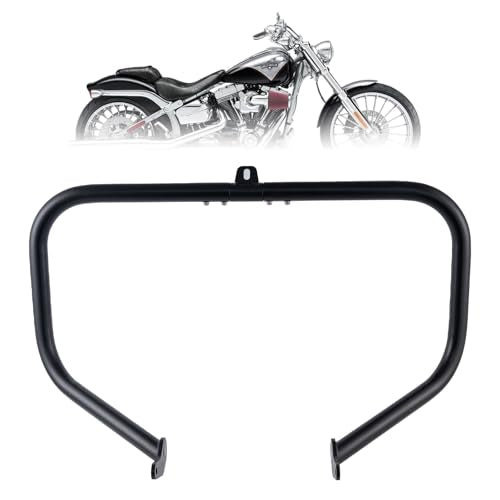 Kinglemc Crash Bar Engine Guard Highway Freeway Bar for Harley Davidson Breakout Blackline Rocker Softail Standard Custom Springer Deuce Night Train 2000-2017 (Black-Arc Style) - color: Black-Arc Style