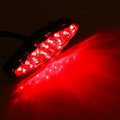 12V Universal 15 LED Motorcycle Rear Tail Light Brake Stop Running Tail Light ATV Dirt Bike (B)