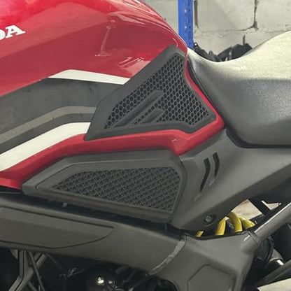 for CBR650R CB650R CBR CB 650R Motorcycle Fuel Tank Traction Pad Side Gas Knee Grip Protective Sticker Protector (for Honda Vehicle) (2019 Onwards), Black
