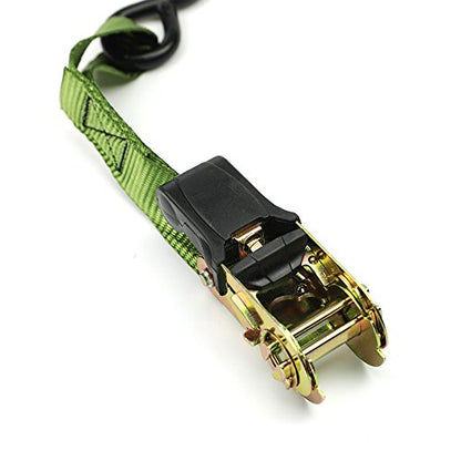 Seamander Ratchet Tie Down Straps 500 Load Capacity & 1,500 Lbs Breaking Strength (4 Pack & 4 Soft Loops)