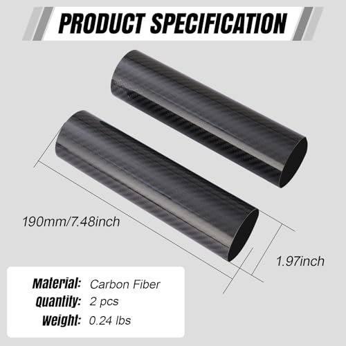 Motorcycle Fork Boots - Carbon Fiber Shock Guard Protector, 190mm Universal Fit for Dirt Bike & Street Motorcycles (2 PCS) - size: 220mm
