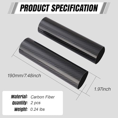 Motorcycle Fork Boots - Carbon Fiber Shock Guard Protector, 190mm Universal Fit for Dirt Bike & Street Motorcycles (2 PCS) - size: 220mm