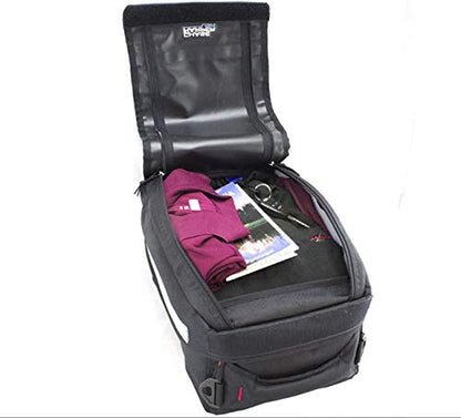 Chase Harper USA Motorcycle Tail Trunk Helmet Bag - Converts to Backpack for Easy Carry - Water-Resistant, Tear-Resistant, Industrial Grade Ballistic Nylon with Adjustable Bungee Mounting System - size: Bungee Mount