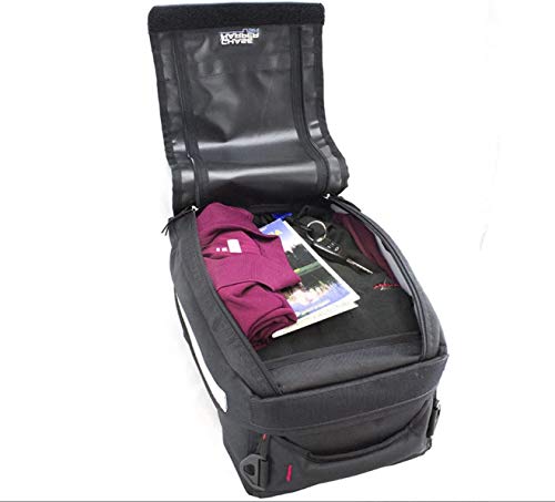 Chase Harper USA Motorcycle Tail Trunk Helmet Bag - Converts to Backpack for Easy Carry - Water-Resistant, Tear-Resistant, Industrial Grade Ballistic Nylon with Adjustable Strap Mounting System - size: Strap Mount