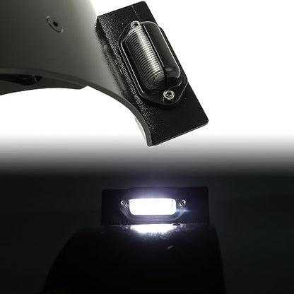 SUNPIE Add White Lights Black Motorcycle Cured Vertical Side Mount Licese Plate with Light Tag Holder Bracket Fits All Sport Bike