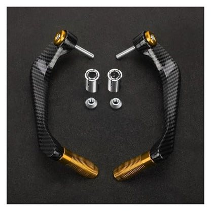 Motorcycle CNC Handlebar Handguard Brake Clutch Levers Hand Guard Protector For Ducati Monster 821 695 696 797 1200 1200S 1100(Gold) - color: Gold