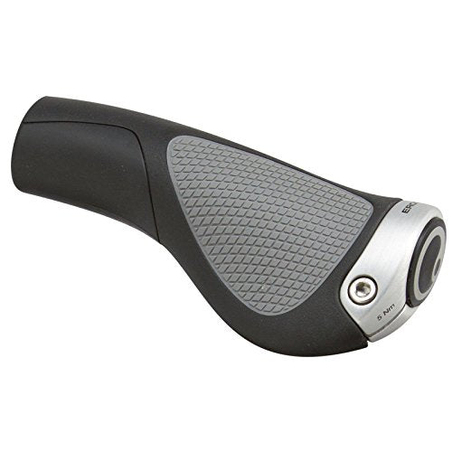 Ergon GP1 Mountain Bike Grips, Black/Gray, Rubber - size: Small