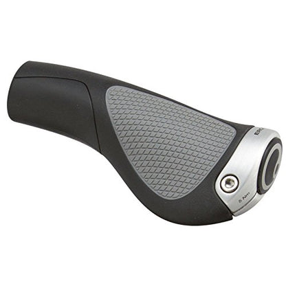 Ergon GP1 Mountain Bike Grips, Black/Gray, Rubber - size: Small