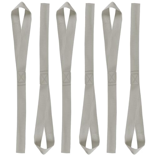 PATIKIL 16"x1" Soft Loop Tie Down Straps, 6Pcs 220lb Load Capacity 1100lb Breaking Strength Strap Loops for Securing ATV UTV Motorcycles Bikes Cargo, Grey - color: Grey, size: 16"x1"