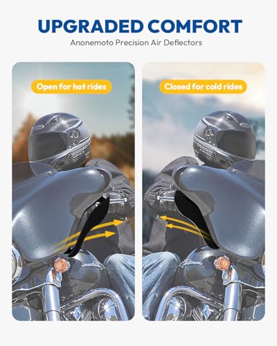 Side Wings Windshield, Fairing Air Deflectors, Adjustable Wind Deflectors Compatible for Harley Electra Glide Street Glide Trike 2008-2013