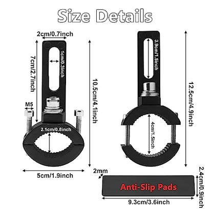 Motorcycle Spotlight Mount Brackets, Motorbike Tube Clamp Turn Signal Mounting Clamp Fog Light Holder Adjustable Light Holders Fits Tube 1" 2PCS (S) - size: Small