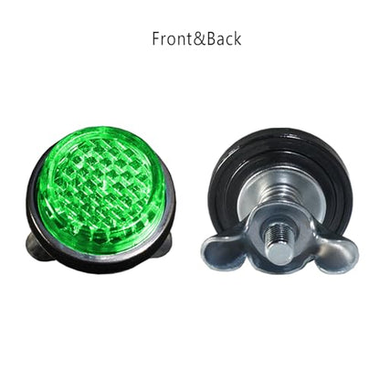 Green Reflector Motorcycle License Plate Bolts and Nuts - color: Green